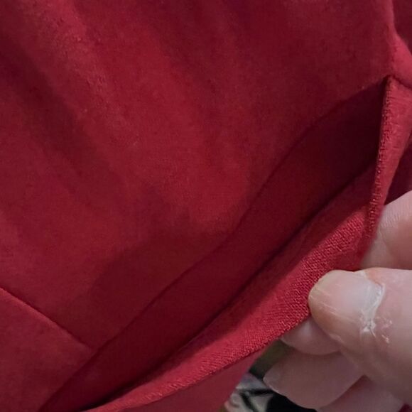 I.N. San Francisco juniors size M red and black one button blazer - Picture 6 of 8